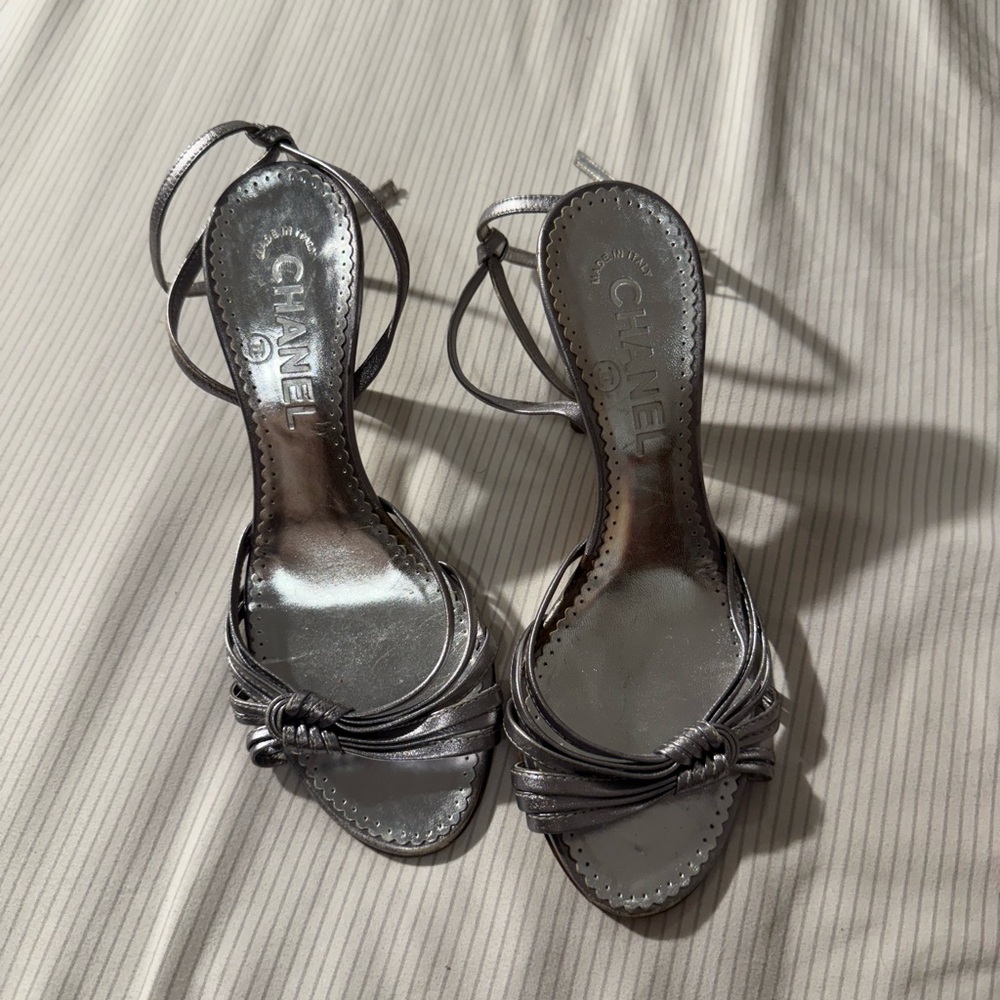 CHANEL Silver Heels